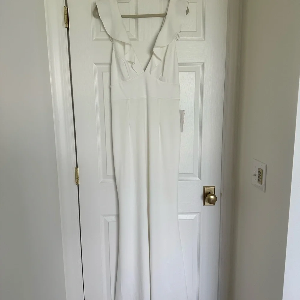 David’s Bridal Ruffled V Tank Dress - Picture 4 of 5